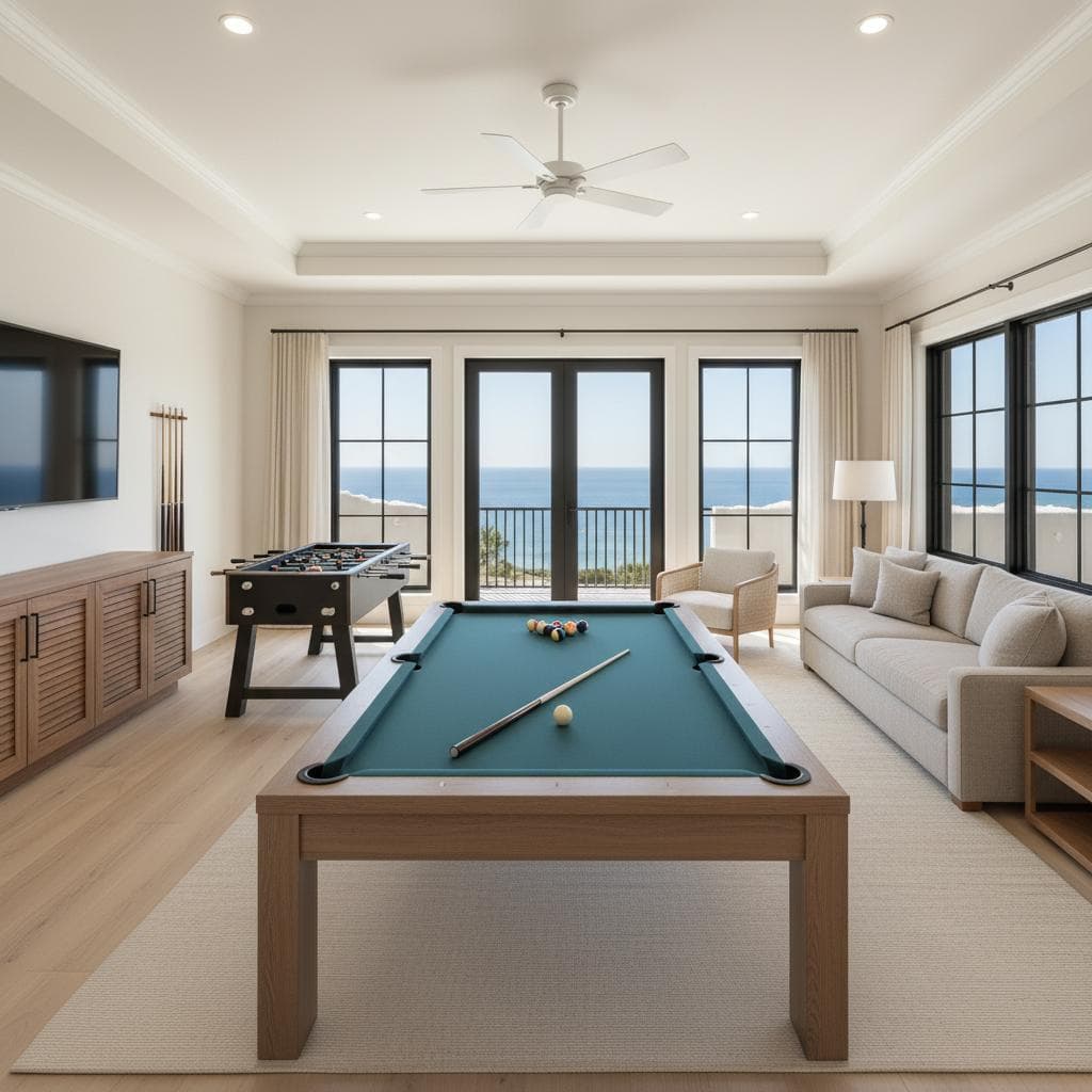 Luxury beach house interior