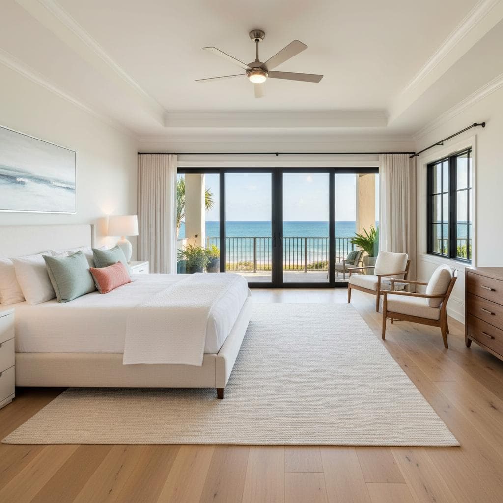 Luxury beach house deck